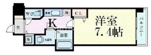 プレサンス谷町キャトルの物件間取画像